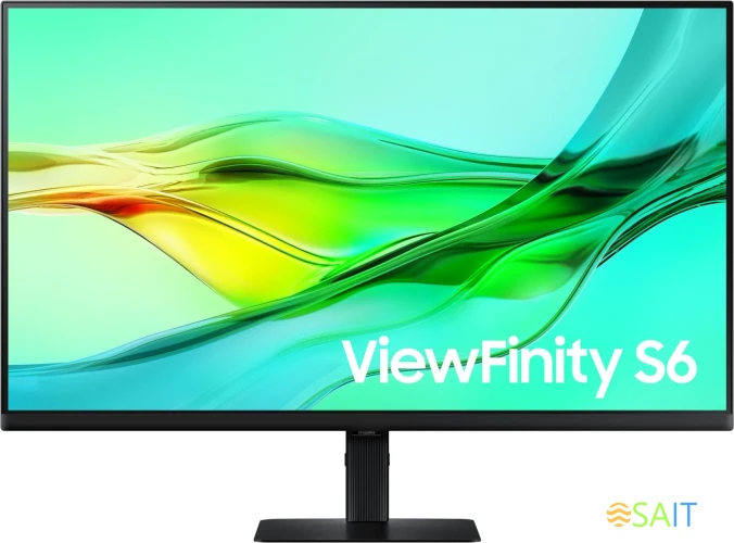 Монитор Samsung 32" ViewFinity S6 S32D604UAIXCI черный IPS LED 5ms 16:9 HDMI матовая HAS Piv 1000:1 350cd 178гр/178гр 2560x1440 100Hz DP Quad 2K (1440p) USB 7.2кг