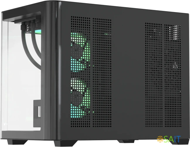 Корпус Formula Crystal U2M Floe черный без БП mATX 1xUSB3.0 1xUSB3.1 audio bott PSU