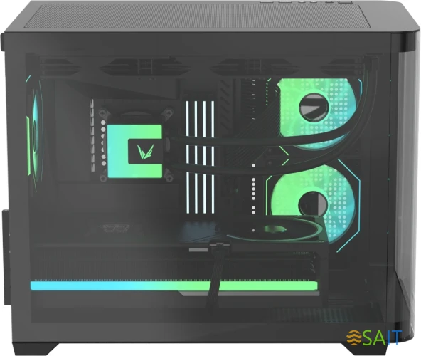 Корпус Formula Crystal U2M Floe черный без БП mATX 1xUSB3.0 1xUSB3.1 audio bott PSU