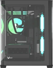 Корпус Formula Crystal U2M Floe черный без БП mATX 9x120mm 1xUSB3.1 audio bott PSU