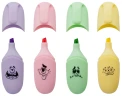 Набор текстовыделителей Silwerhof Monster Pastel 1-4мм 4цв. коробка с европодвесом