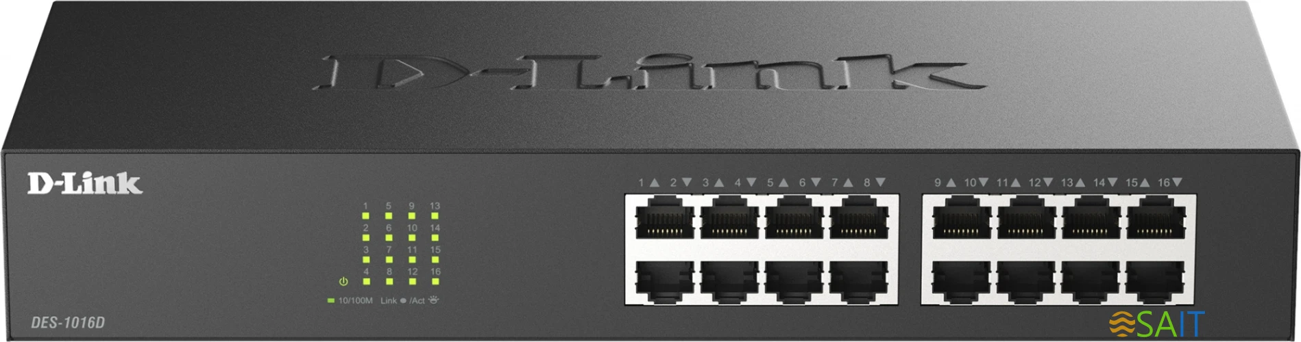 Коммутатор D-Link DES-1016D DES-1016D/I1A (L2) 16x100Мбит/с неуправляемый