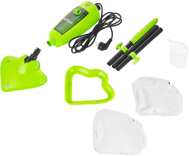 Швабра паровая Kitfort КТ-1055 1000Вт зеленый