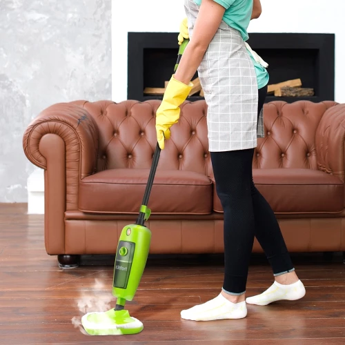 Швабра паровая Kitfort КТ-1055 1000Вт зеленый