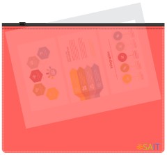 Папка на молнии ZIP Бюрократ -BPM5APINKBL A5 полипропилен 0.15мм коралловый цвет молнии черный