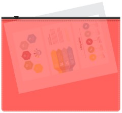 Папка на молнии ZIP Бюрократ -BPM5APINKBL A5 полипропилен 0.15мм коралловый цвет молнии черный