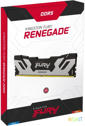 Память DDR5 48GB 6400MHz Kingston KF564C32RS-48 Fury Renegade Silver XMP RTL Gaming PC5-51200 CL32 DIMM 288-pin 1.4В с радиатором Ret