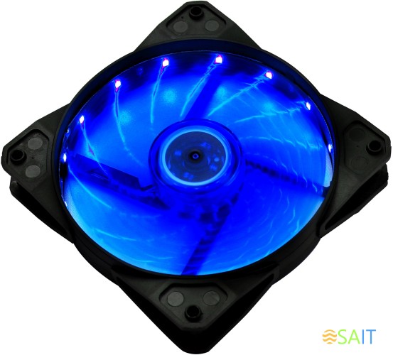 Вентилятор для корпуса Digma DFAN-LED-BLUE RGB 120х120x25 черный 3-pin 4-pin (Molex) 23дБ Ret
