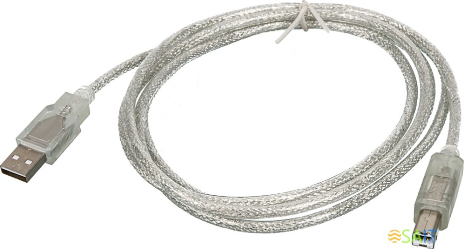 Кабель Ningbo USB A(m) USB B(m) 1.8м прозрачный