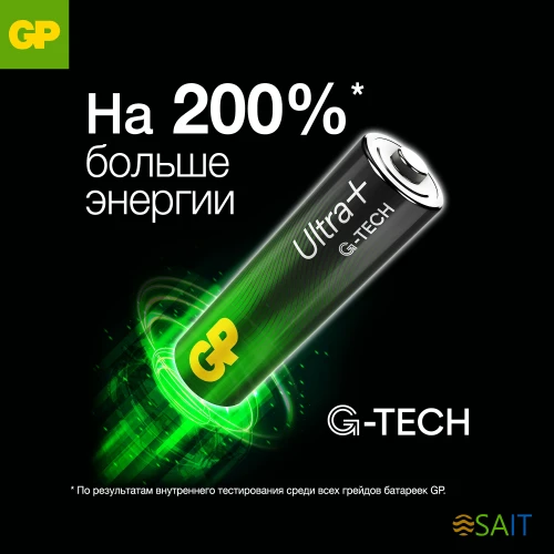 Батарея GP Ultra Plus Alkaline 15AUPA21-2CRSB4 AA (4шт) блистер