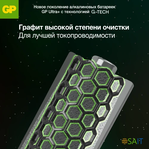 Батарея GP Ultra Plus Alkaline 15AUPA21-2CRSB4 AA (4шт) блистер