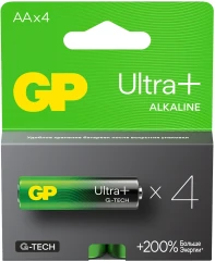 Батарея GP Ultra Plus Alkaline 15AUPA21-2CRSB4 AA (4шт) блистер