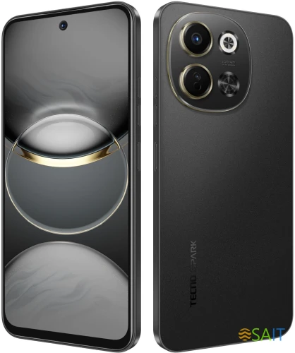 Смартфон Tecno Spark 30 5G 128Gb 6Gb черный моноблок 3G 4G 2Sim 6.67" 720x1600 Android 14 108Mpix 802.11 a/b/g/n/ac NFC GPS GSM900/1800 Protect FM microSD max1024Gb