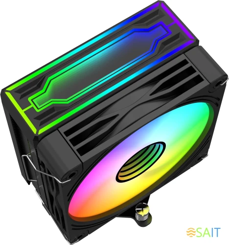 Устройство охлаждения(кулер) Bloody BD-AC205-ARGB1 ARGB Soc-AM5/AM4/1200/1700/1851 черный 4-pin 14-26dB Al+Cu LCD 205W 513gr Ret (BD-AC205-ARGB1-BK)