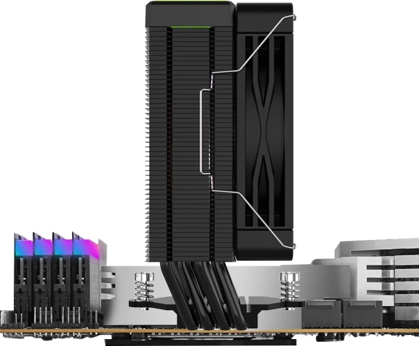 Устройство охлаждения(кулер) Bloody BD-AC205-ARGB1 ARGB Soc-AM5/AM4/1200/1700/1851 черный 4-pin 14-26dB Al+Cu LCD 205W 513gr Ret (BD-AC205-ARGB1-BK)