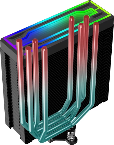 Устройство охлаждения(кулер) Bloody BD-AC205-ARGB1 ARGB Soc-AM5/AM4/1200/1700/1851 черный 4-pin 14-26dB Al+Cu LCD 205W 513gr Ret (BD-AC205-ARGB1-BK)