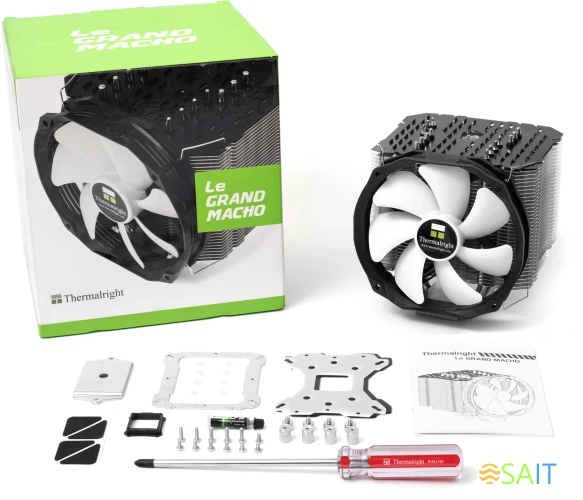 Устройство охлаждения(кулер) Thermalright Macho-Grand-RT Soc-AM5/AM4/1200/1700/1851 черный 4-pin 14-20dB Al 900gr Ret