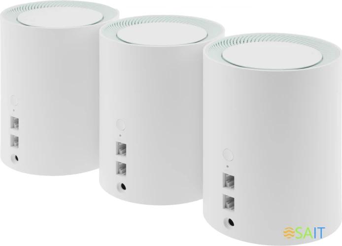 Бесшовный Mesh роутер Cudy M1300 (M1300(3-PACK)) AC1200 10/100/1000BASE-TX белый (упак.:3шт)