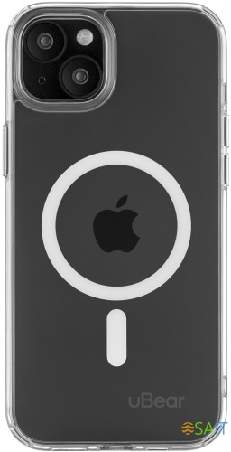 Чехол (клип-кейс) uBear для Apple iPhone 15 Plus Real Mag Case with MagSafe прозрачный (CS254TT67RL-I23M)