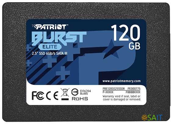 Накопитель SSD Patriot SATA-III 120GB PBE120GS25SSDR Burst Elite 2.5"