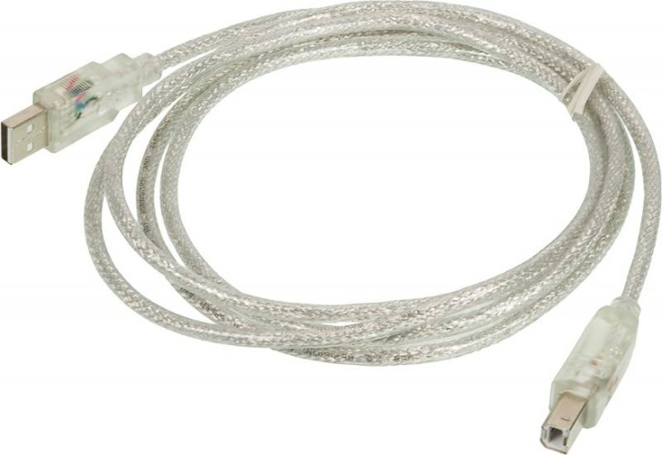 Кабель Ningbo USB A(m) USB B(m) 1.8м прозрачный (блистер)