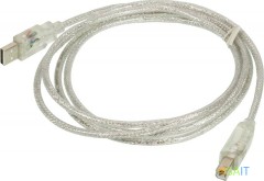 Кабель Ningbo USB A(m) USB B(m) 1.8м прозрачный (блистер)
