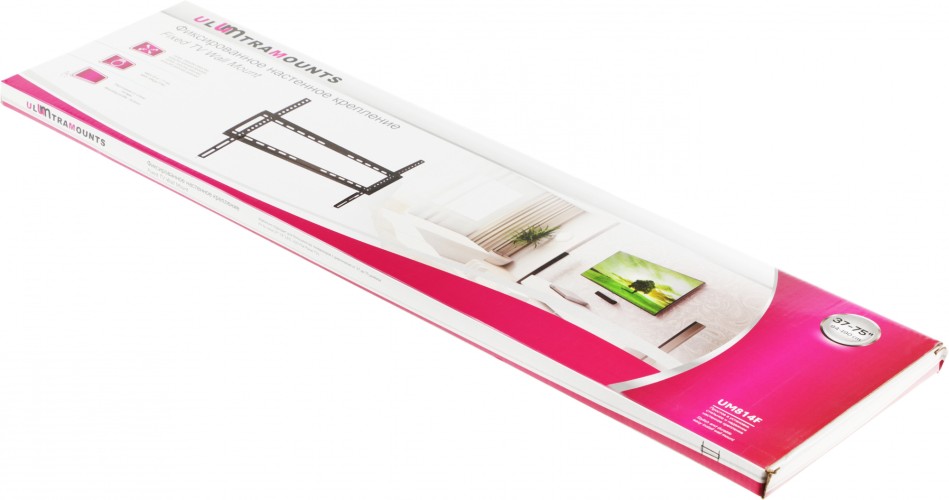 Кронштейн для телевизора Ultramounts UM814F черный 37"-70" макс.35кг настенный фиксированный