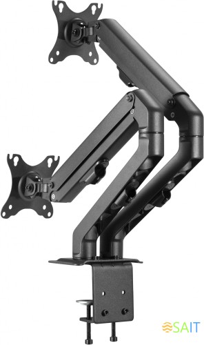 Кронштейн для мониторов Ultramounts UM729 черный 17"-27" макс.7кг крепление к столешнице поворот и наклон