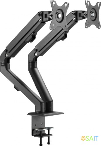 Кронштейн для мониторов Ultramounts UM729 черный 17"-27" макс.7кг крепление к столешнице поворот и наклон