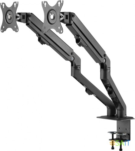 Кронштейн для мониторов Ultramounts UM729 черный 17"-27" макс.7кг крепление к столешнице поворот и наклон