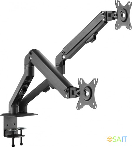 Кронштейн для мониторов Ultramounts UM729 черный 17"-27" макс.7кг крепление к столешнице поворот и наклон