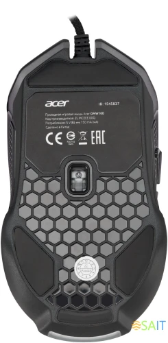 Мышь Acer OMW160 черный оптическая 6400dpi USB 8but (ZL.MCEEE.00Q)