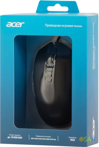 Мышь Acer OMW160 черный оптическая 6400dpi USB 8but (ZL.MCEEE.00Q)