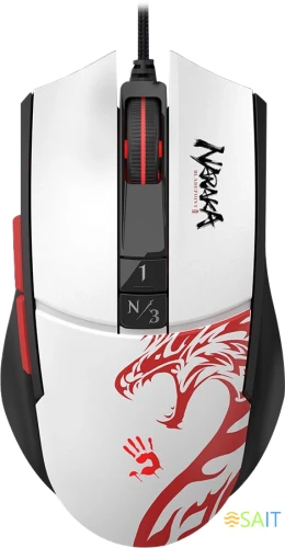 Мышь A4Tech Bloody L65 Max белый/рисунок оптическая 12000dpi USB 6but (L65 MAX NARAKA)