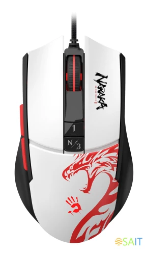 Мышь A4Tech Bloody L65 Max белый/рисунок оптическая 12000dpi USB 6but (L65 MAX NARAKA)