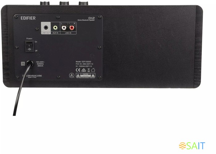 Колонки Edifier D12 black 1.0 черный/черный 70Вт беспроводные BT