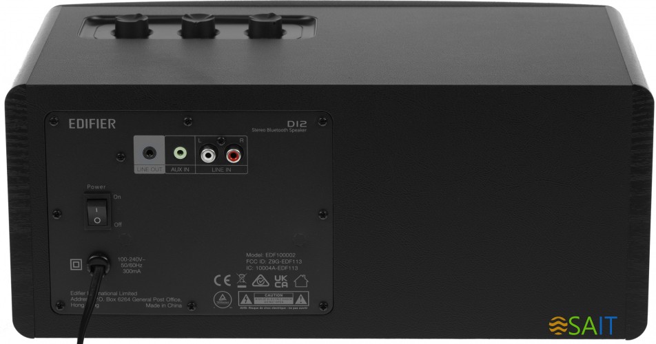 Колонки Edifier D12 black 1.0 черный/черный 70Вт беспроводные BT