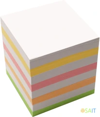 Блок для записей бумажный Silwerhof Daily Стандарт 90x90x90мм 80г/м2 ассорти 5цв.в упак. в подставке