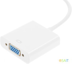 Переходник аудио-видео Premier 5-983 HDMI (m)/VGA (f)/Jack 3.5 (f) 0.15м. белый