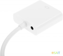 Переходник аудио-видео Premier 5-983 HDMI (m)/VGA (f)/Jack 3.5 (f) 0.15м. белый
