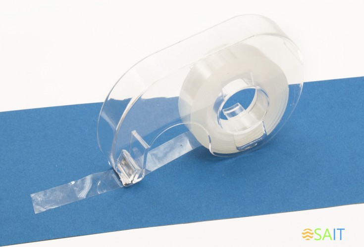 Клейкая лента двухсторонняя Silwerhof прозрачная шир.12мм дл.12.7м полипропилен на диспенсере