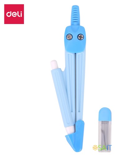 Циркуль Deli E8622 корпус ассорти пластик