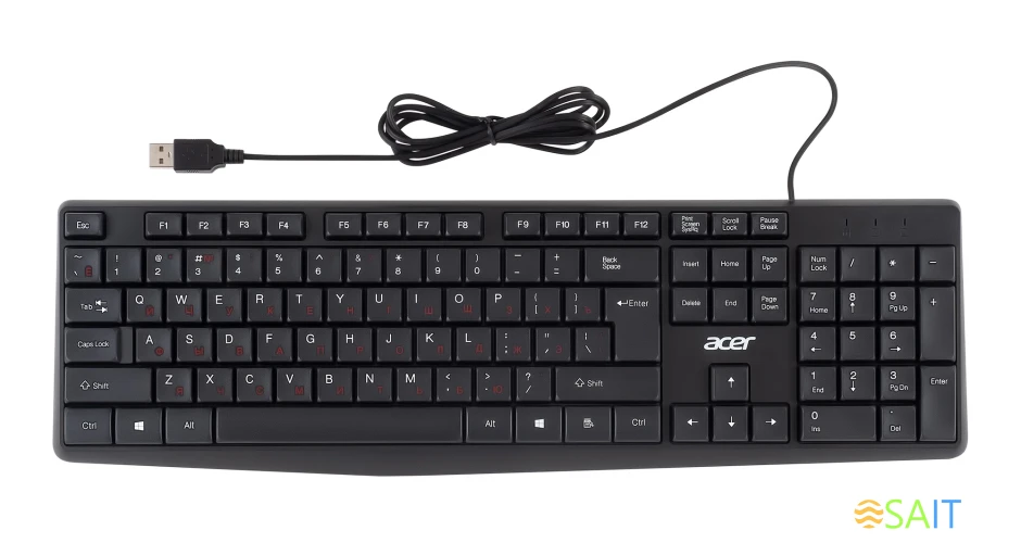 Клавиатура Acer OKW121 черный USB (ZL.KBDEE.00B)
