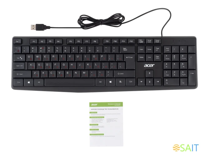 Клавиатура Acer OKW121 черный USB (ZL.KBDEE.00B)