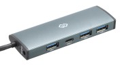 Разветвитель USB-C Digma HUB-3U3.0C-UC-G 4порт. серый (HUB-3U3.0С-UC-G)