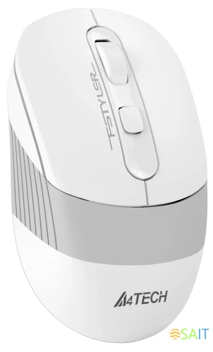 Мышь A4Tech Fstyler FB10C белый/серый оптическая 2000dpi беспров. BT/Radio USB 4but (FB10C GRAYISH WHITE)