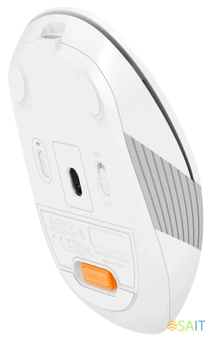 Мышь A4Tech Fstyler FB10C белый/серый оптическая 2000dpi беспров. BT/Radio USB 4but (FB10C GRAYISH WHITE)