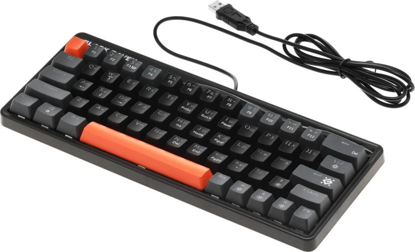 Клавиатура Defender GK-417 механическая черный USB for gamer LED (45414) кабель 1.5м