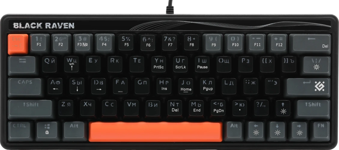 Клавиатура Defender GK-417 механическая черный USB for gamer LED (45414) кабель 1.5м