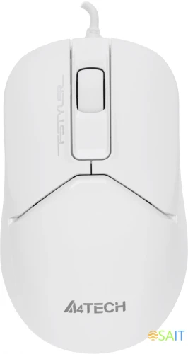 Мышь A4Tech Fstyler FM12S белый оптическая 1200dpi silent USB 3but (FM12S WHITE)